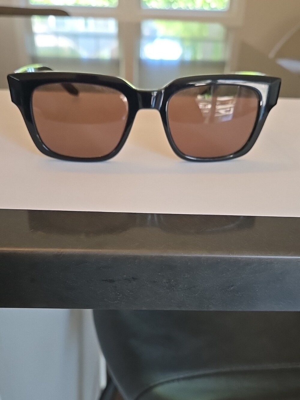 Barton Perreira Black Frame Sunglasses with Brown Lenses